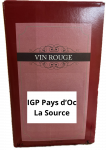 IGP Pays d'Oc 10L Rouge La Source